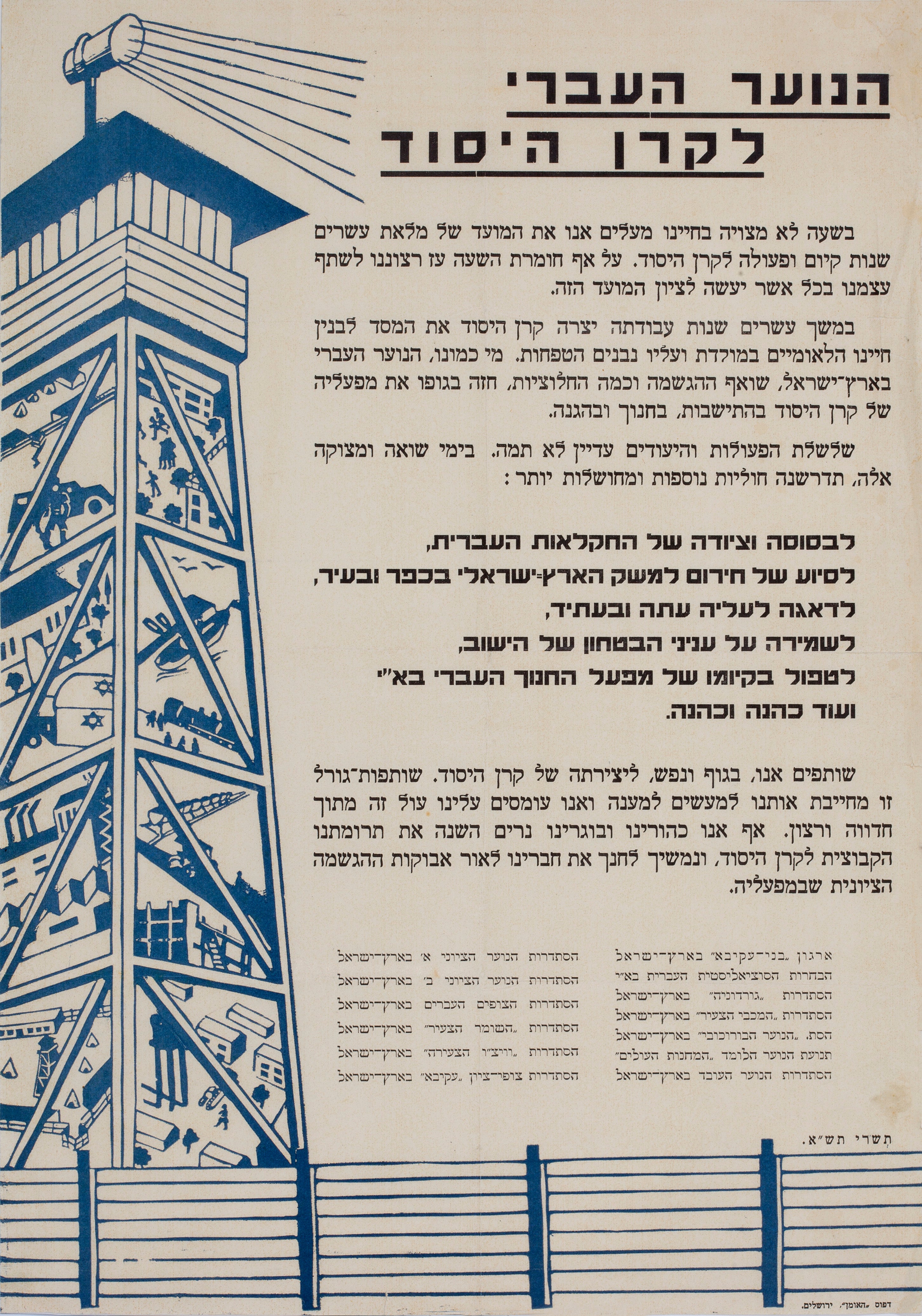 הנוער העברי לקרן היסוד