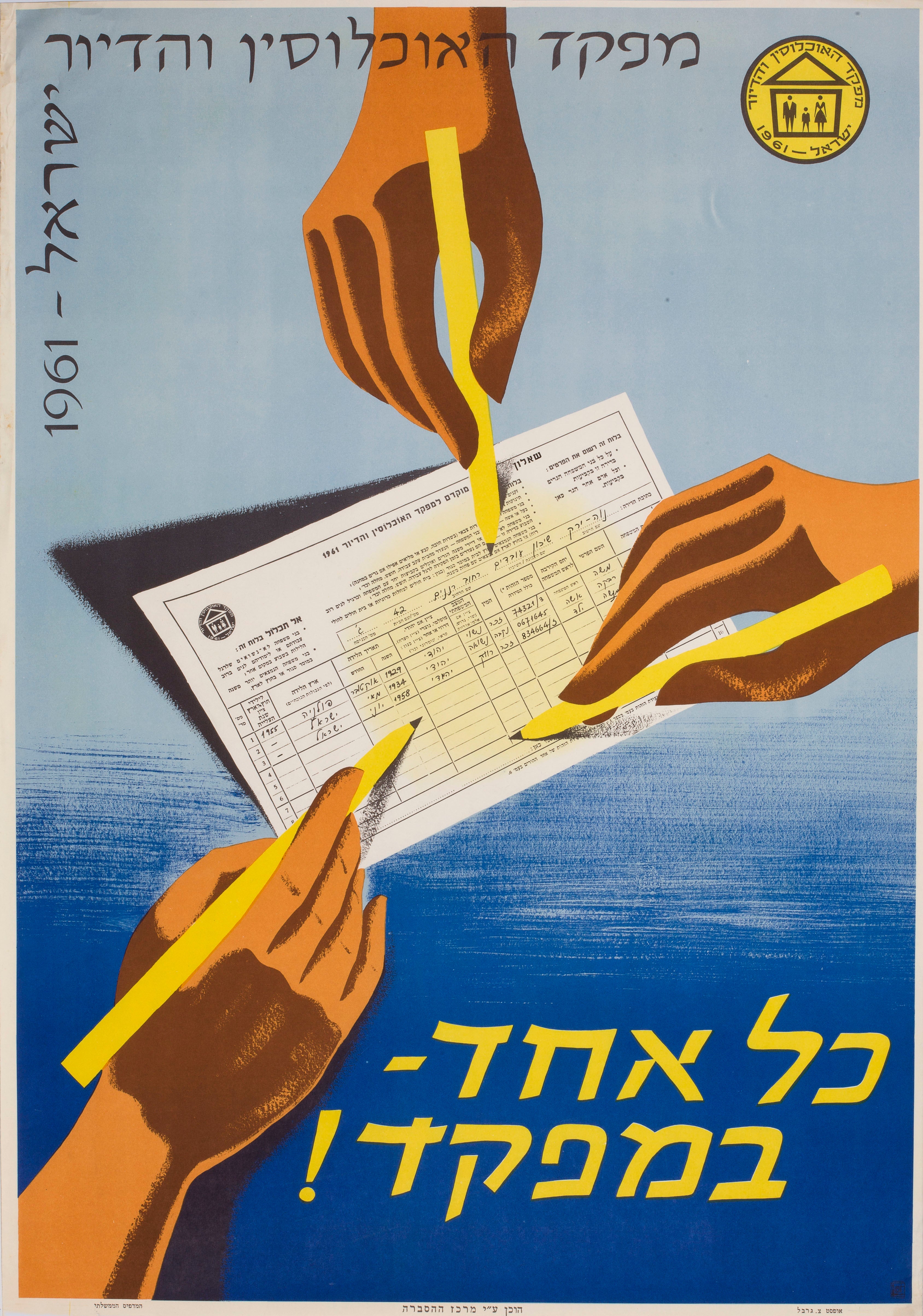 כל אחד במפקד: מפקד האוכלוסין והדיור 1961