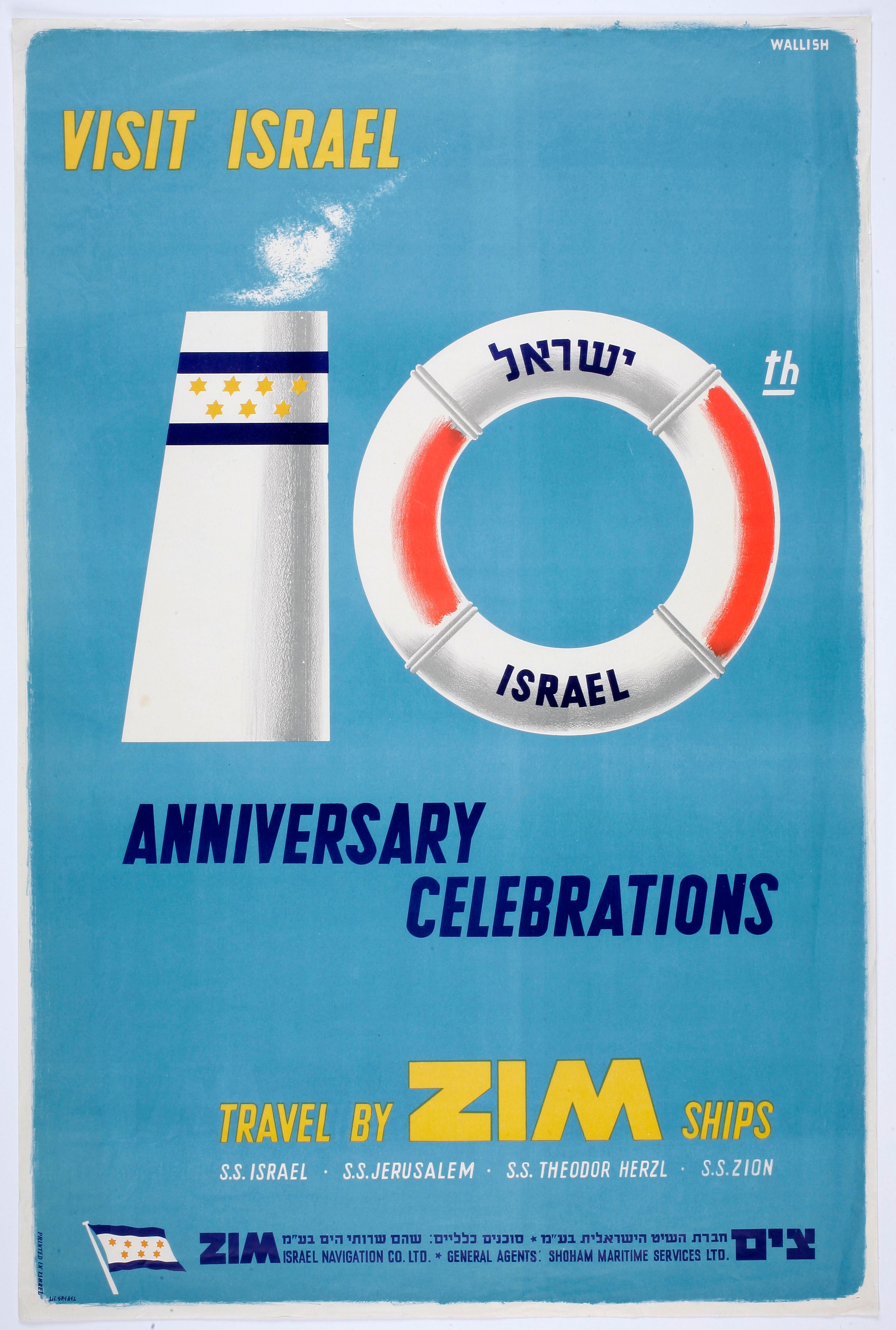 visit israel 10th anniversary celebrations travel by Zim ships