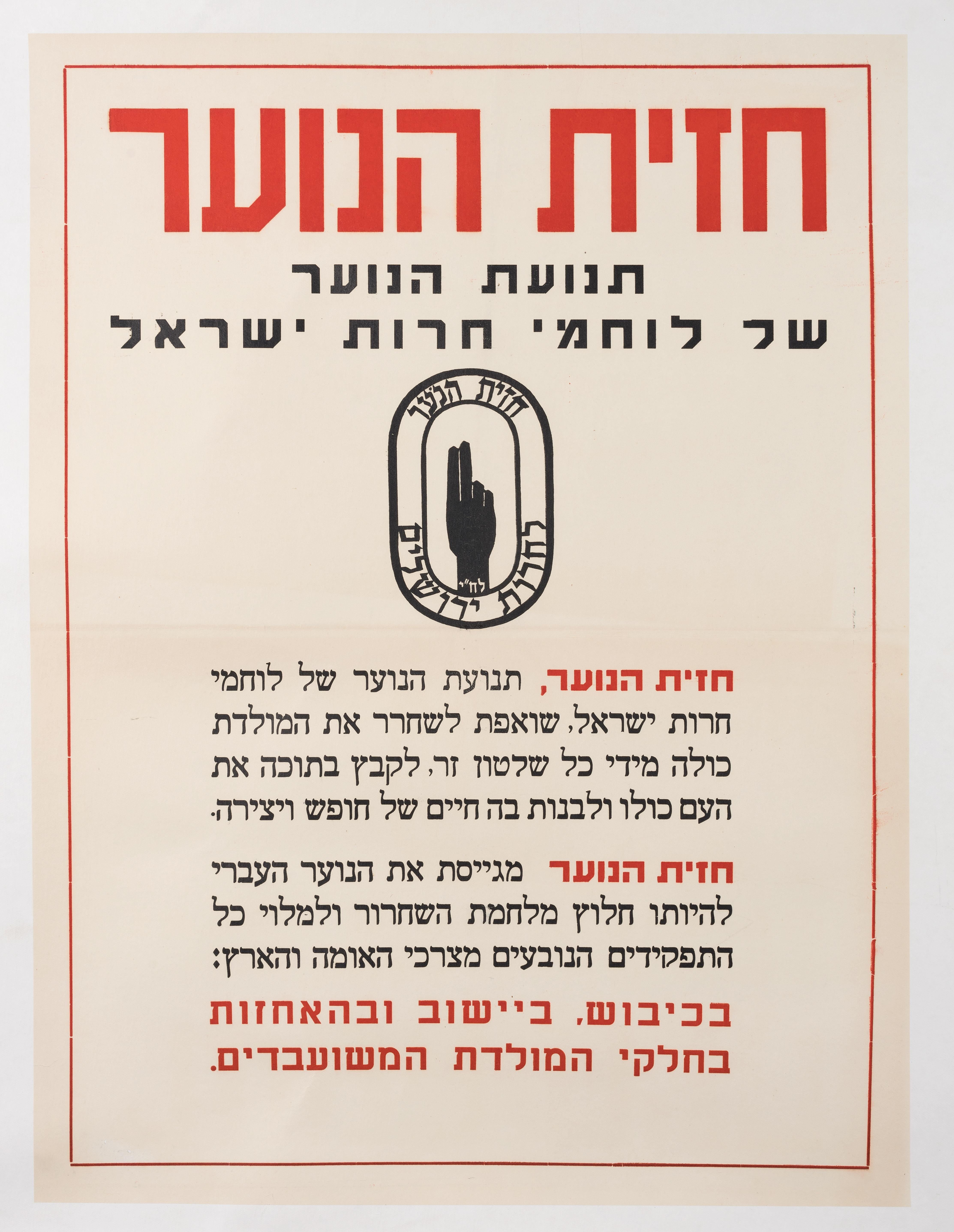 חזית הנוער, תנועת הנוער של לוחמי חרות ישראל